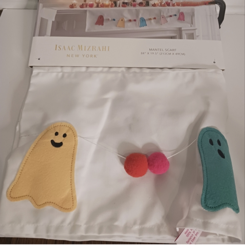 Isaac Mizrahi Pastel ghosts mantel scarf